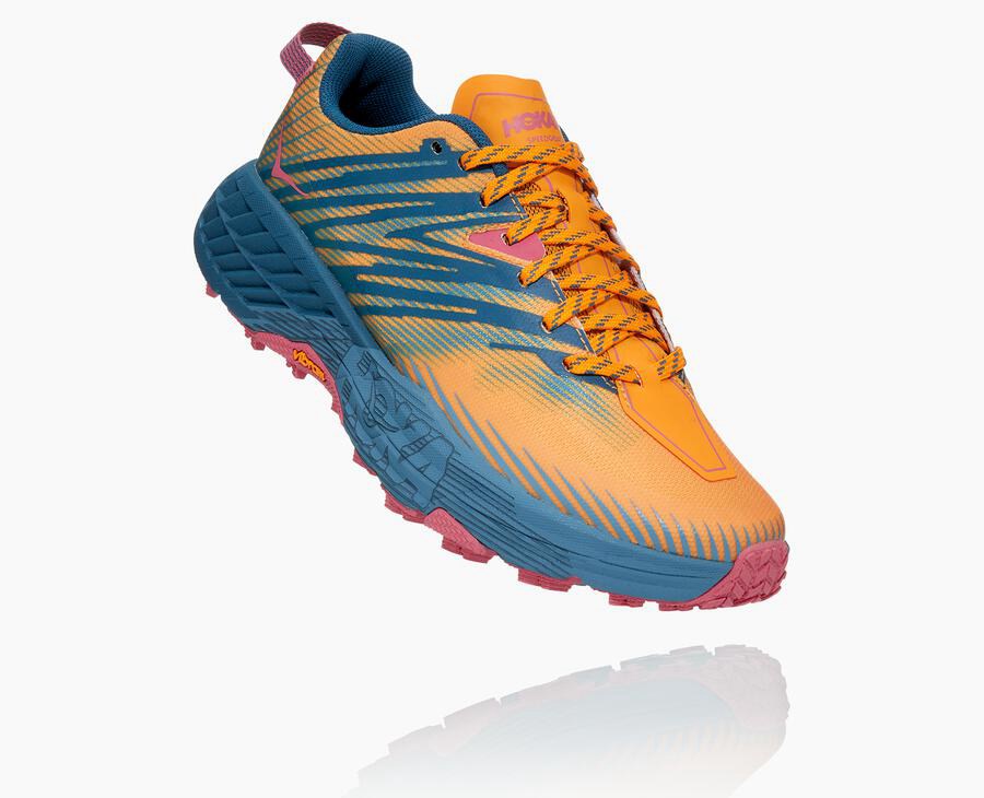 Hoka One One Trail Schoenen Dames - Speedgoat 4 - Blauw - KZ6940527